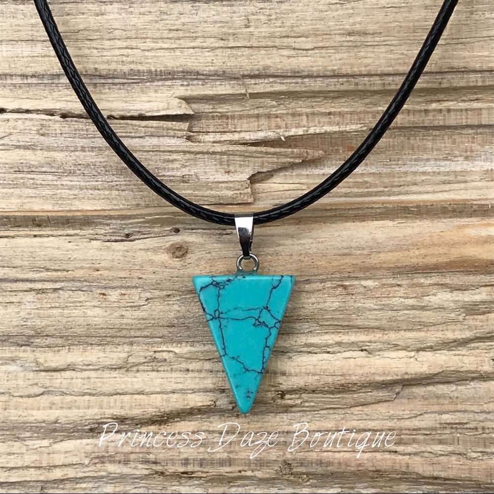 Natural Stone Arrow Necklace‎